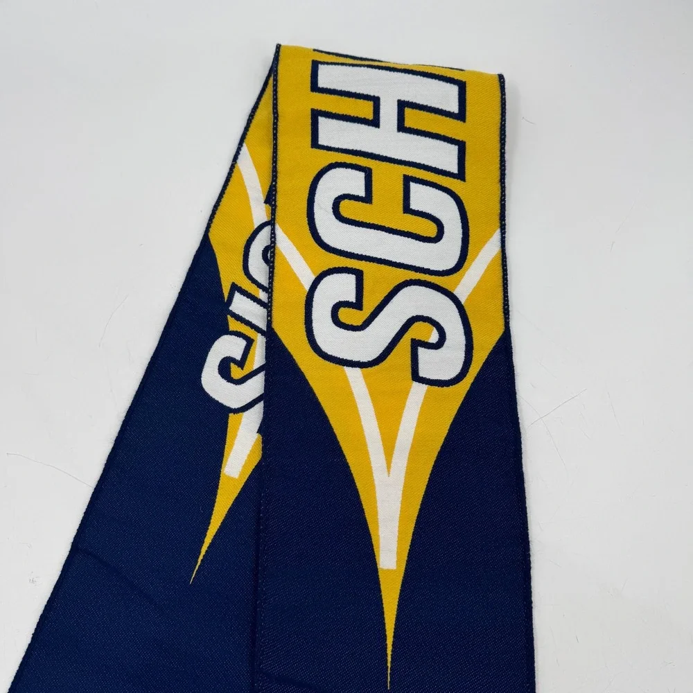 LA Galaxy Soccer Scarf Navy Blue Yellow‎ Fringe Presented by Herbalife